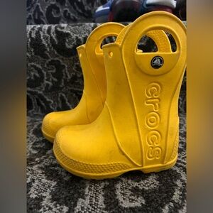 CROCS Bright Yellow Kids' Boots